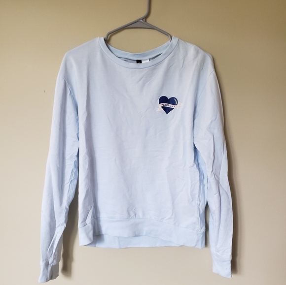 H&M Pale Blue Cotton Sweatshirt | Small - Picture 1 of 4
